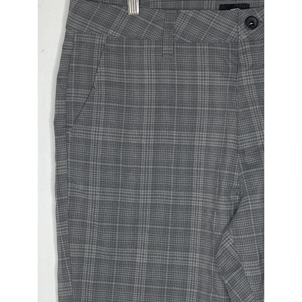 NWT O’Neill Mens Bristol‎ Plaid Shorts Size 36 Stretch Standard Fit Gray Pockets